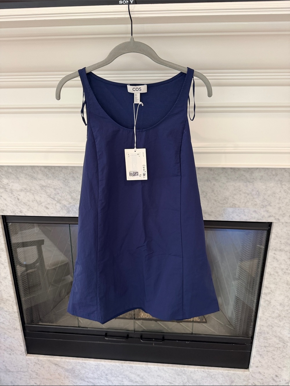 COS Deep Blue Sleeveless A-Line Dress